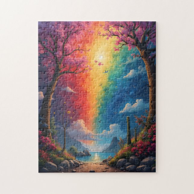 Puzzle Au bout du chemin est un monde arc-en-ciel (Vertical)