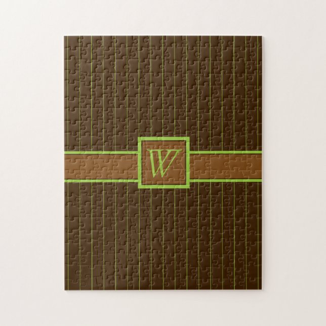 Puzzle au Chocolat avec Rayures au Citron (Vertical)