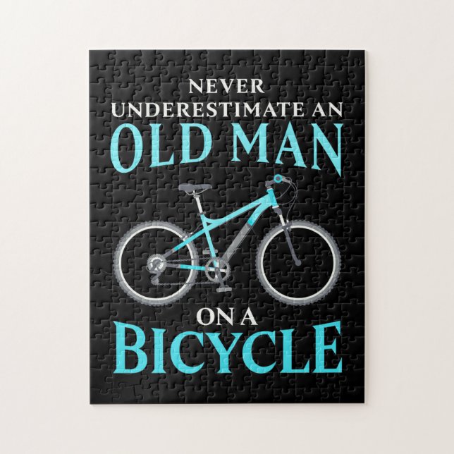 Puzzle Au Old Man On A Bicycle (Vertical)