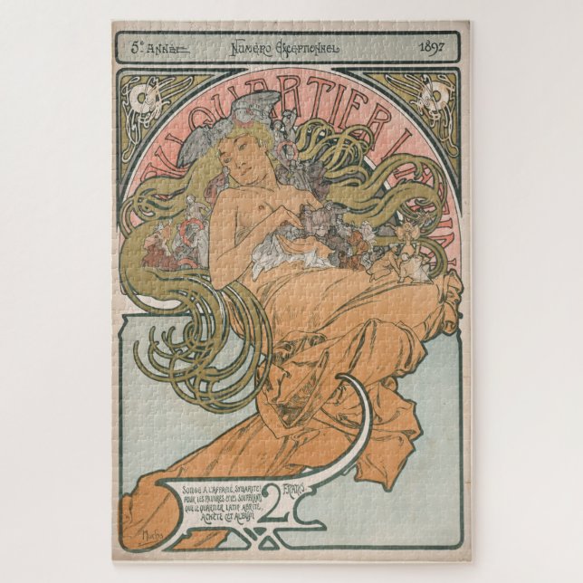 Puzzle Au Quartier Latin (1897) - Alphonse Mucha (Vertical)