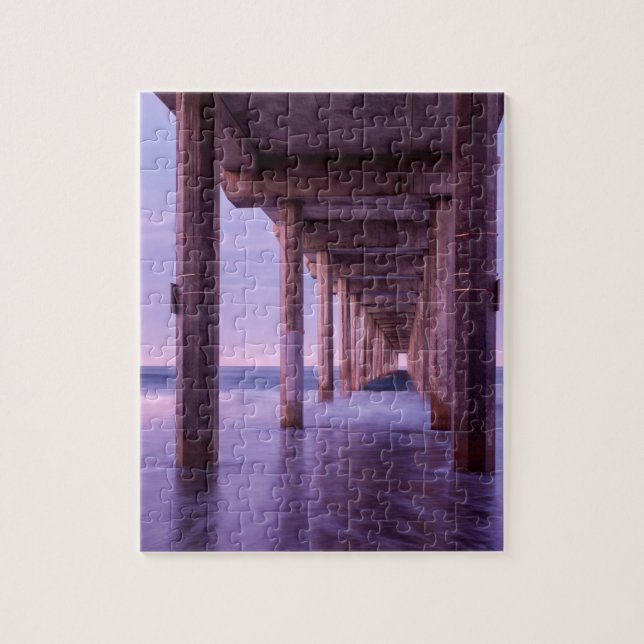 Puzzle Aube violette à Scripps Pier (Vertical)
