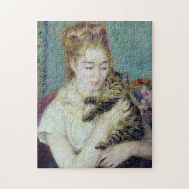 Puzzle Auguste Renoir - Femme Au Chat (Vertical)