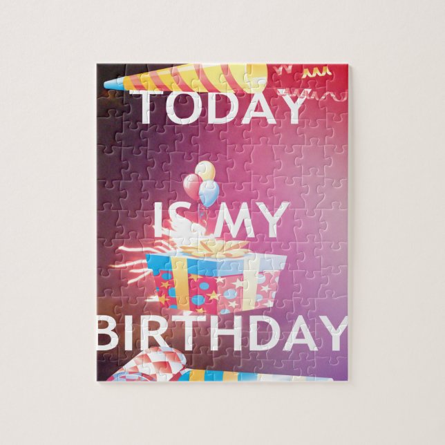 Puzzle Aujourd'hui est mon anniversaire Art Print (Vertical)
