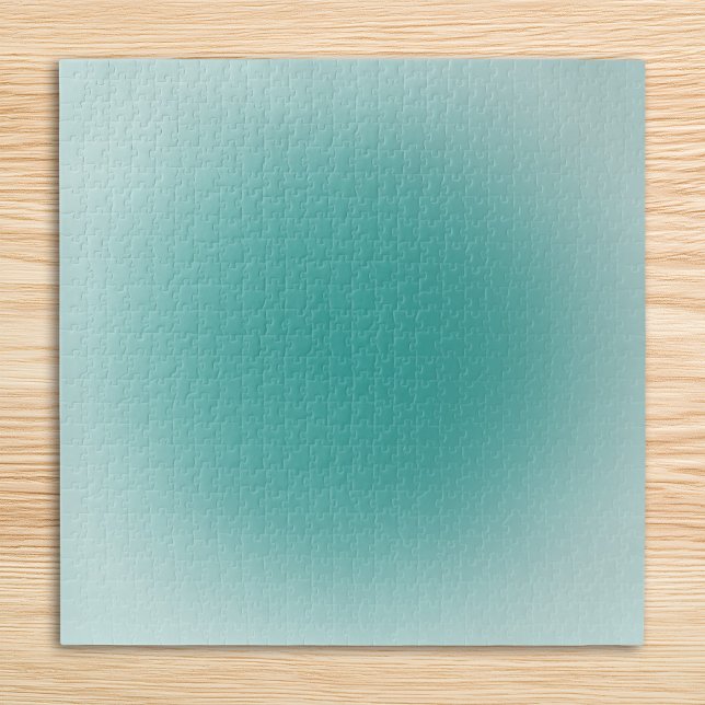 Puzzle Aura Ombré Teal Clair (Pale Teal Aura Ombre Jigsaw Puzzle)