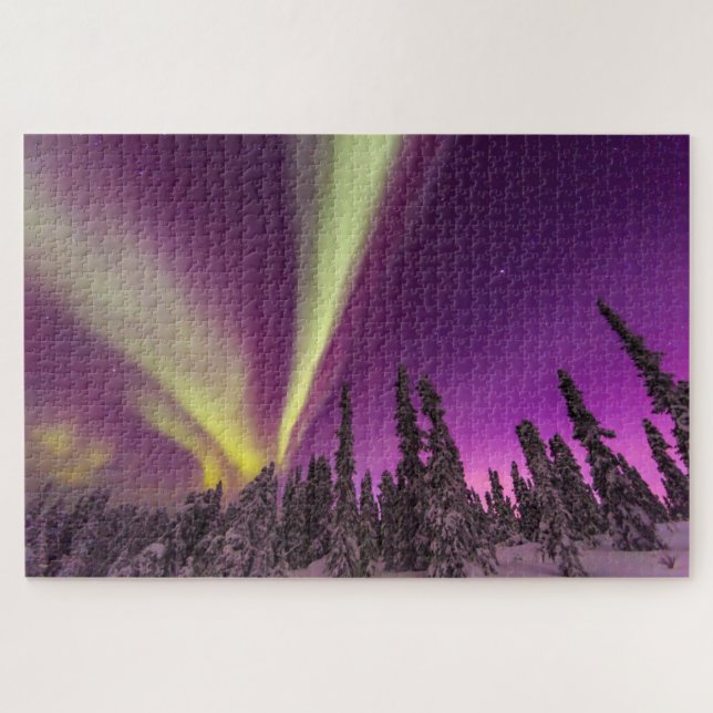 Puzzle Aurora Borealis Northern Lights Fairbanks Alaska (Horizontal)