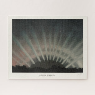 Puzzle Aurora Borealis Print, Trouvelot, 1881, Restauré