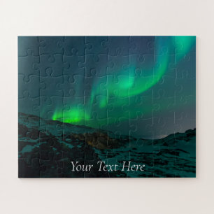 Puzzle Aurora Borealis Starry Night Starry Sky Winter