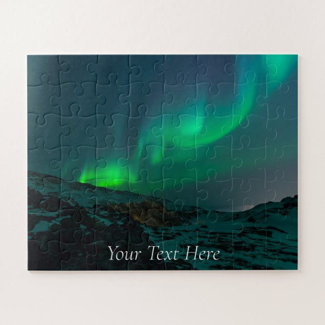 Puzzle Aurora Borealis Starry Night Starry Sky Winter (Horizontal)