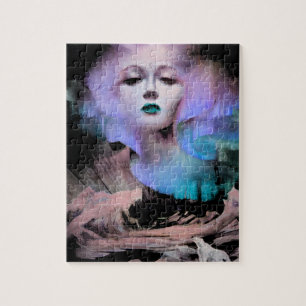 Puzzle Aurora par Clive Henry bleu turquoise violet nuit