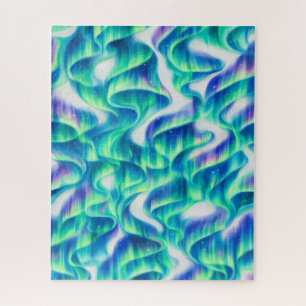 Puzzle Aurore Boréale Motif Abstrait