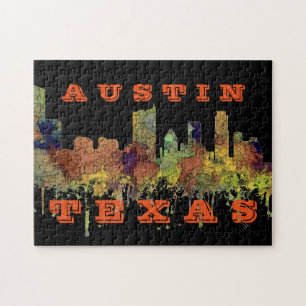 Puzzle Austin, horizon du Texas - cuir épais de safari