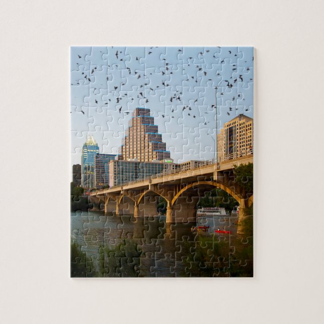Puzzle Austin, Texas avec chauves-souris (Vertical)