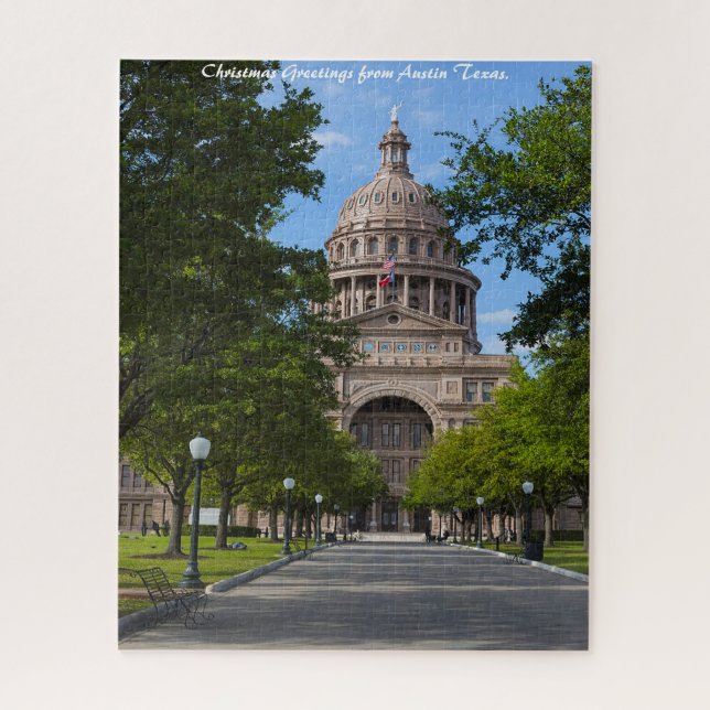 Puzzle Austin Texas. Vœux de Noël (Vertical)