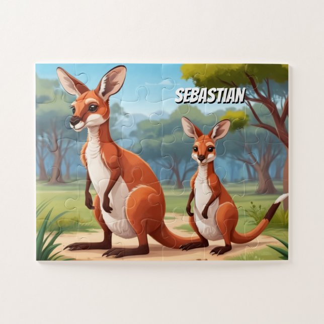 Puzzle Australian Adventure avec Little Kangaroos (Horizontal)