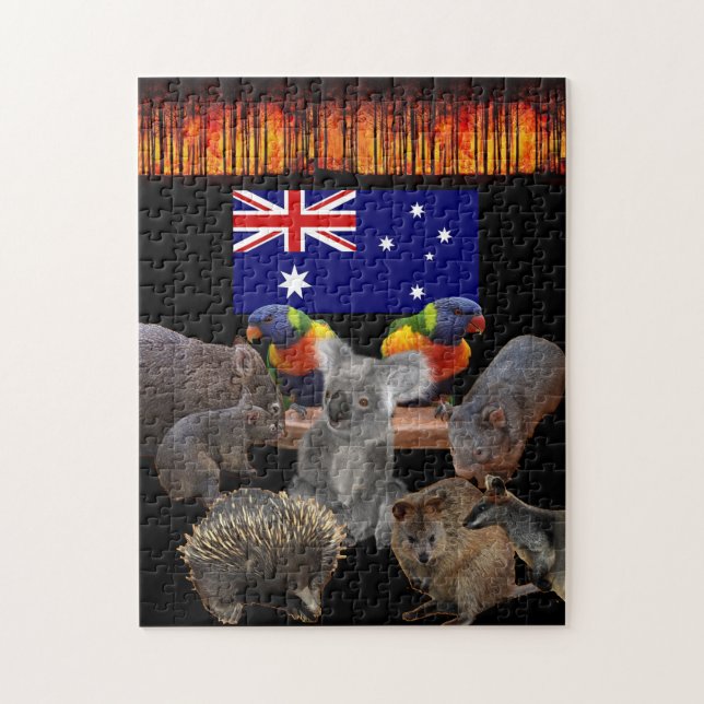 Puzzle Australie Animaux en voie de disparition (Vertical)