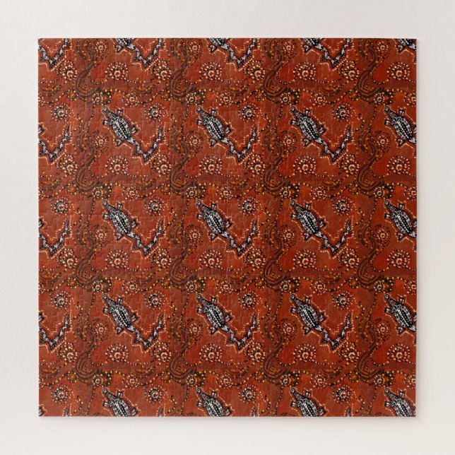 PUZZLE AUSTRALIE ART CROCODILE  (Vertical)