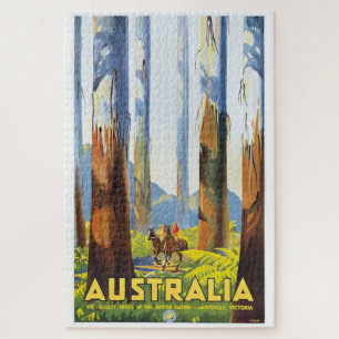 PUZZLE AUSTRALIE DES ANNÉES 1930 FORÊT DE VICTORIA