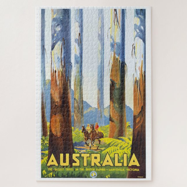 PUZZLE AUSTRALIE DES ANNÉES 1930 FORÊT DE VICTORIA (Vertical)