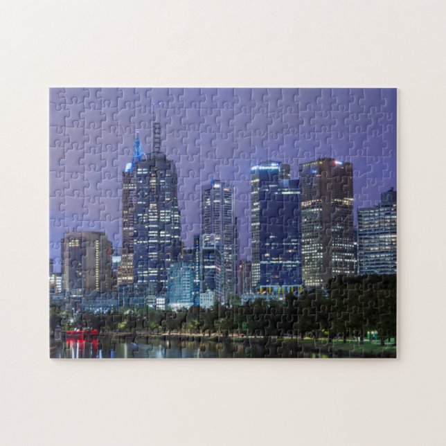 Puzzle Australie, Victoria, Melbourne, skyline le long (Horizontal)