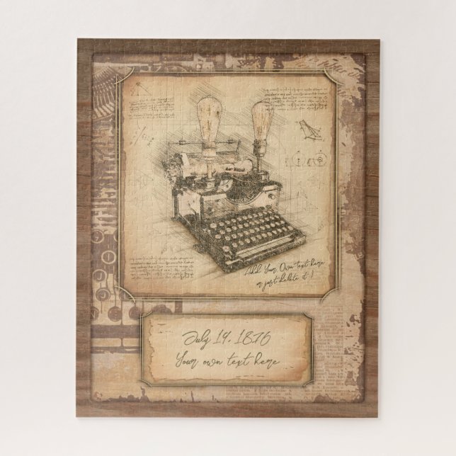 Puzzle Auteur / Ecrivain / Editeur . Cadeau d'art vintage (Vertical)