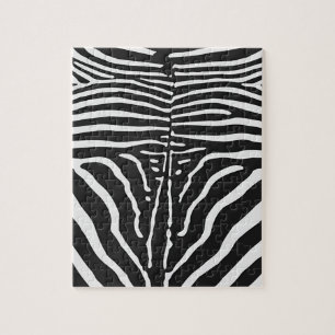 Puzzle Authentic Zebra Skin Print - noir blanc strié
