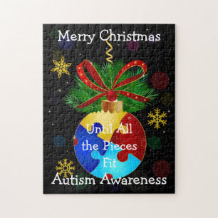 Puzzle Autism Christmas Bauble