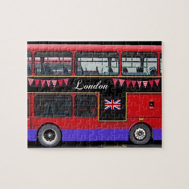 Puzzle Autobus rouge double Decker de Londres (Horizontal)