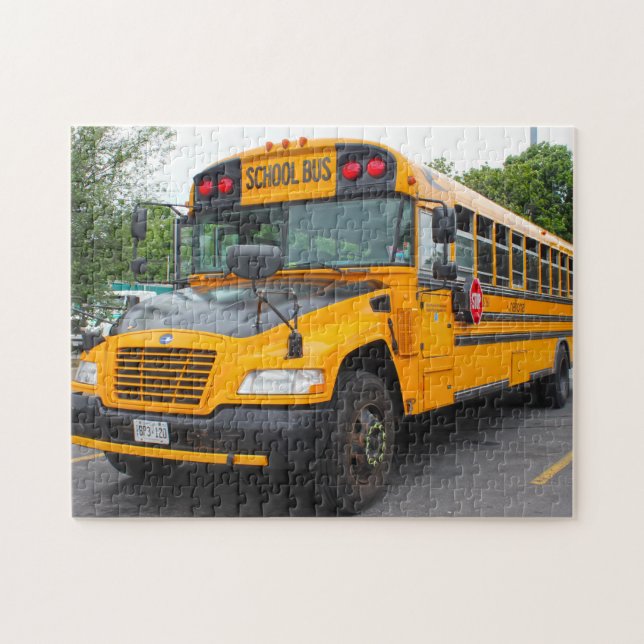 Puzzle Autobus scolaire Montréal. (Horizontal)