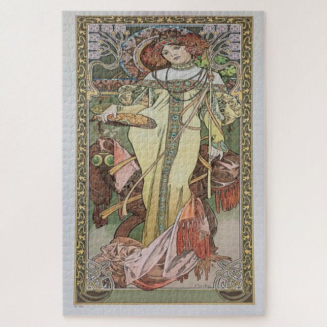 Puzzle Automne 1900 : Un Art Nouveau de Mucha (Vertical)