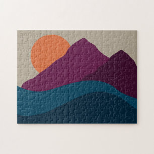 Puzzle Automne Abstrait Montagne d'automne Coucher de sol