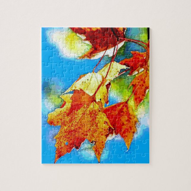 Puzzle Automne Feuilles en chute (Vertical)