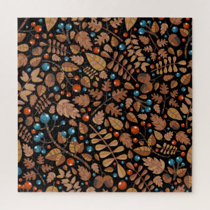 Puzzle Automne Plantes d'hiver : Motif Vintage