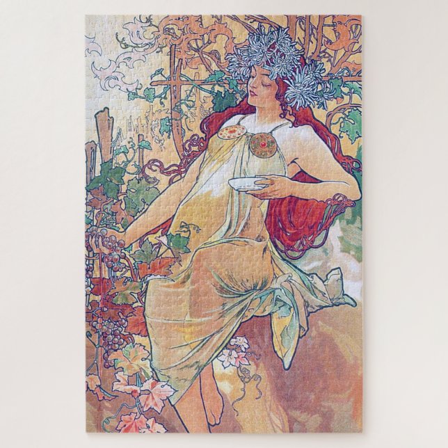 Puzzle Automne (Quatre Saisons), Alphonse Mucha (Vertical)