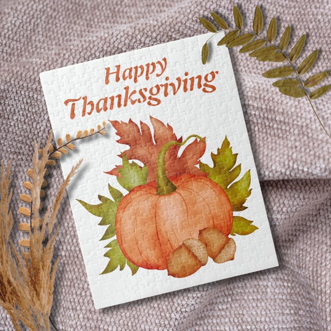 Puzzle Automne Rustique Bon thanksgiving Citrouille (Créateur téléchargé)