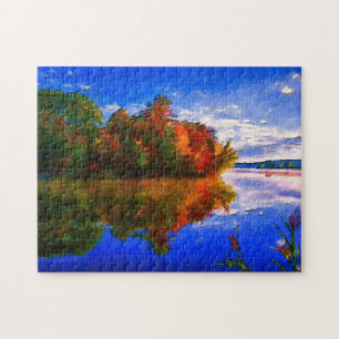 Puzzle Automne sur le lac   Personnalisé