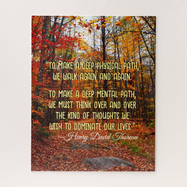 Puzzle Automne Woods New Hampshire Citation Motivationnel (Vertical)