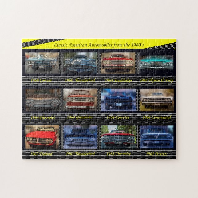 Puzzle Automobiles américaines classiques des années 1960 (Horizontal)