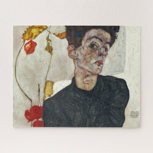 Puzzle Autoportrait avec Physalis   Egon Schiele  