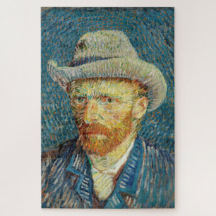 Puzzle Autoportrait de Vincent Van Gogh avec chapeau de f