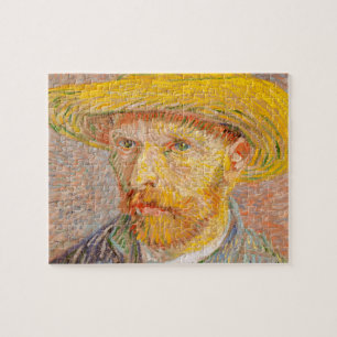 Puzzle Autoportrait de Vincent Van Gogh avec chapeau de p