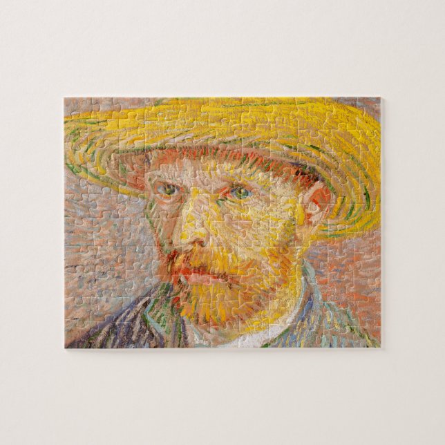 Puzzle Autoportrait de Vincent Van Gogh avec chapeau de p (Horizontal)