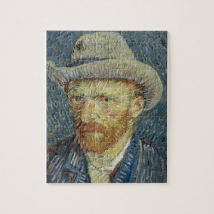 Puzzle Autoportrait de Vincent van Gogh avec le chapeau