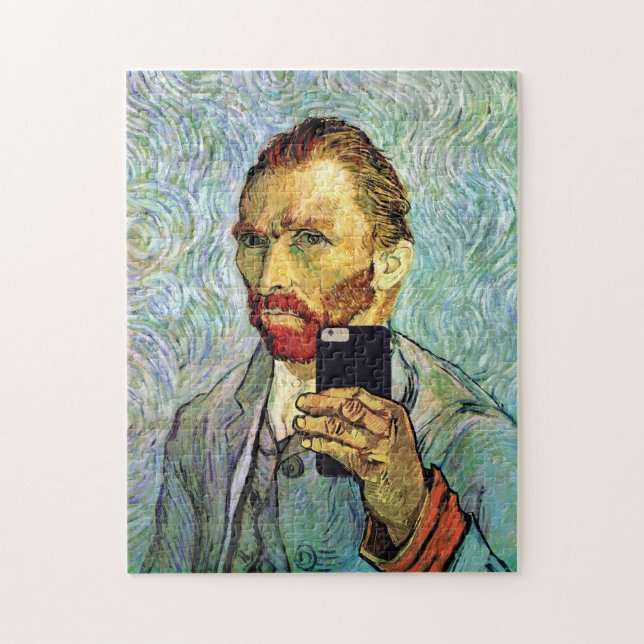 Puzzle Autoportrait de Vincent Van Gogh avec selfie au té (Vertical)