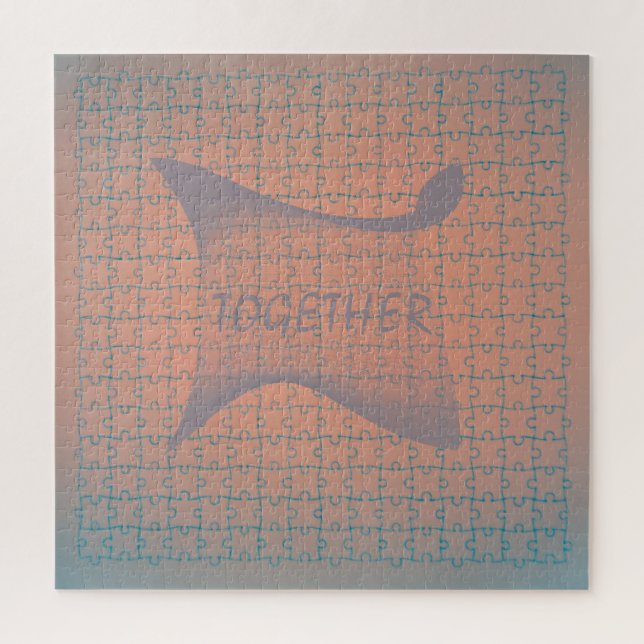 Puzzle aux couleurs dégradées mène à ENSEMBLE (Vertical)