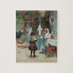 Puzzle Aux jardins de Champs-Elysees, c.1897 (gouache