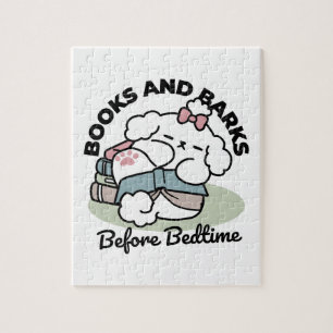 Puzzle Avant le coucher avec ma chienne - Livre et Amoure