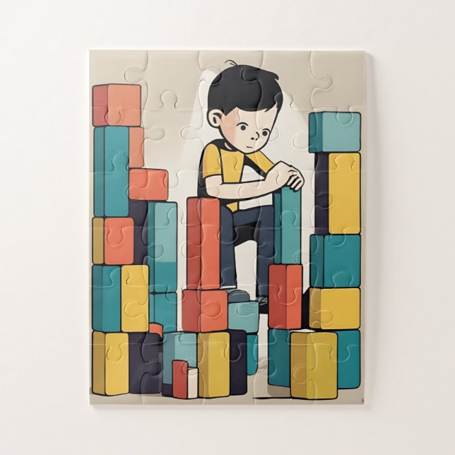 Puzzle avec boîte cadeau pour enfant (Vertical)