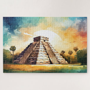 Puzzle avec Chichen Itza, Mexique.