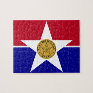 Puzzle avec Drapeau de Dallas City