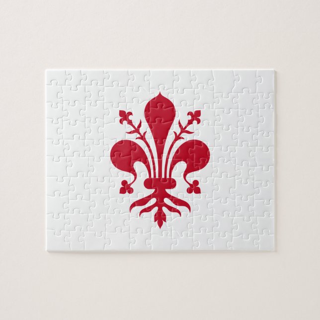 Puzzle avec Drapeau de Florence, Toscane (Horizontal)
